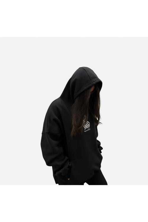 Black oversized hoodie